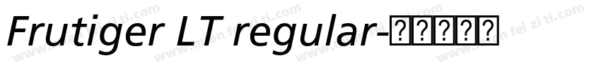 Frutiger LT regular字体转换